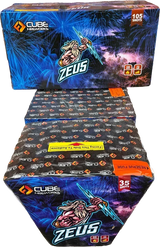 Zeus 105-shot F2 compound firework by Cube Fireworks