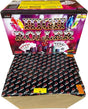 High Roller Compound by Primed Pyrotechnics, a 100-shot firework box with poker-themed packaging, sold by Galactic Fireworks.