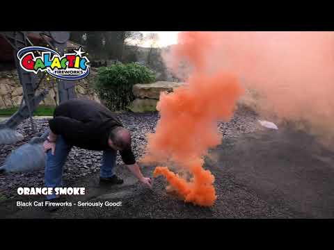 Orange smoke grenade demo