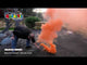 Orange smoke grenade demo