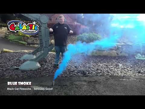 Blue Smoke Grenade firework demo by Black Cat