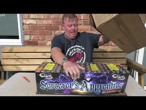 Sorcerer's Apprentice firework, firing demo