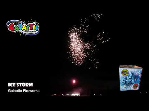 Ice Storm firework, firing demo