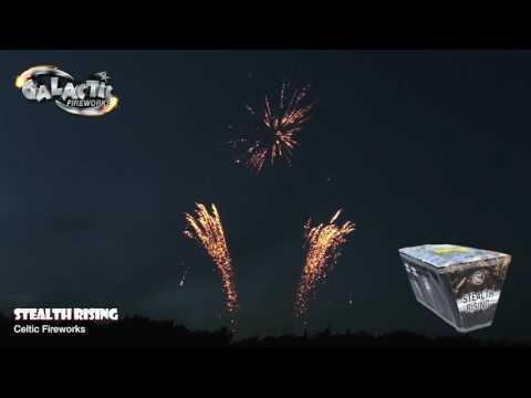 Stealth Rising firework, firing demo