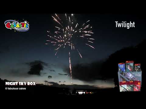 Night Sky Box firework, firing demo