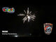 Toxic Cake by Brothers Pyrotechnics in action, launching 19 shots of colorful fireworks into the night sky, ideal for garden parties and events.