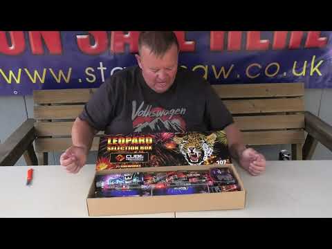 Leopard Box firework, firing demo