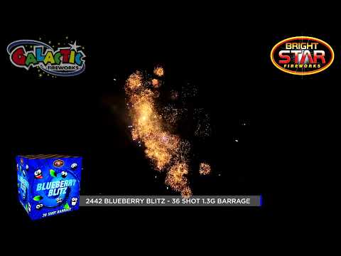 Blueberry Blitz firework, firing demo