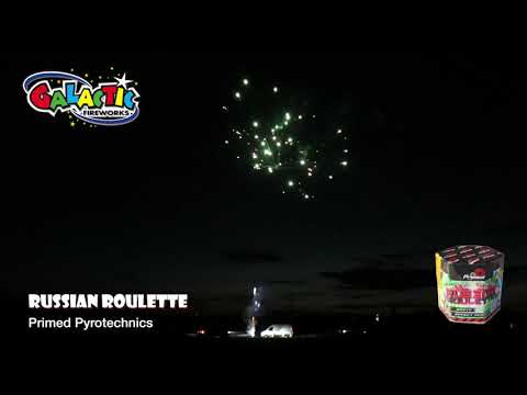 Full demonstration of Russian Roulette 19 shot cake by Primed Pyrotechnics.