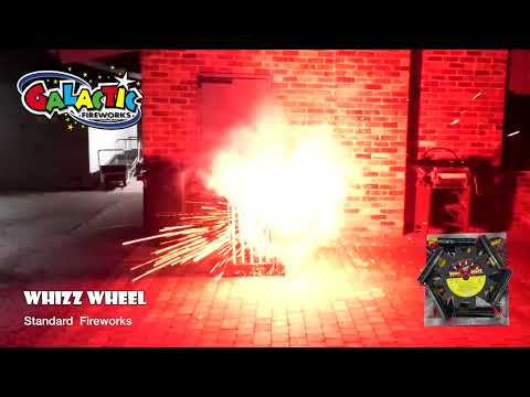 Whizz Wheel firework, firing demo