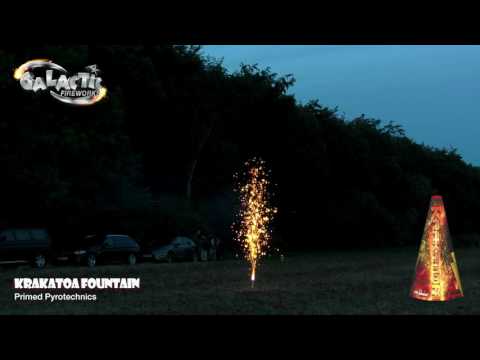 Firing demo of the Krakatoa fountain showing the massive 80-second eruption.