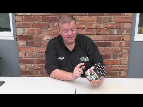 Nigel from Galactic Fireworks reviewing the Russian Roulette cake and its effects.