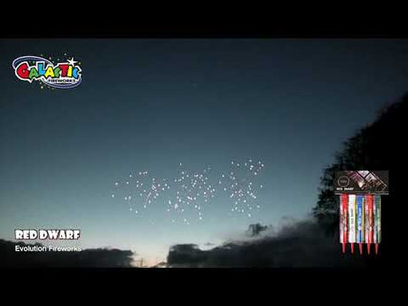Red Dwarf firework, firing demo