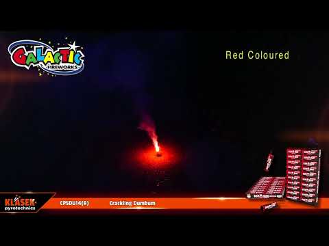 Dum Bum Red Crackling firework demo by Klasek