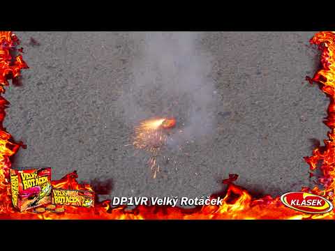 Velky Rotacek firework, firing demo