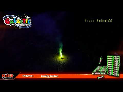 Dum Bum Green Crackling firework demo by Klasek