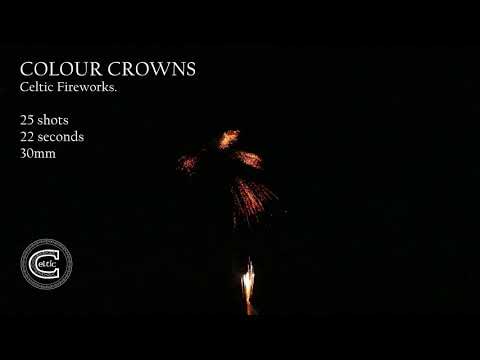 Colour Crowns firework demo by Celtic