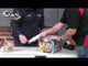 Demonstration of using Waterproof Wrap for Fireworks to protect a firework box, showcasing clear cling film application for outdoor displays.