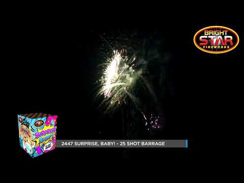 Vibrant blue firework bursts in the night sky for a baby boy gender reveal.